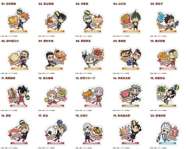 ハイキュー!! キャラグルメアクリルスタンド(ガム) 1箱20個入り 