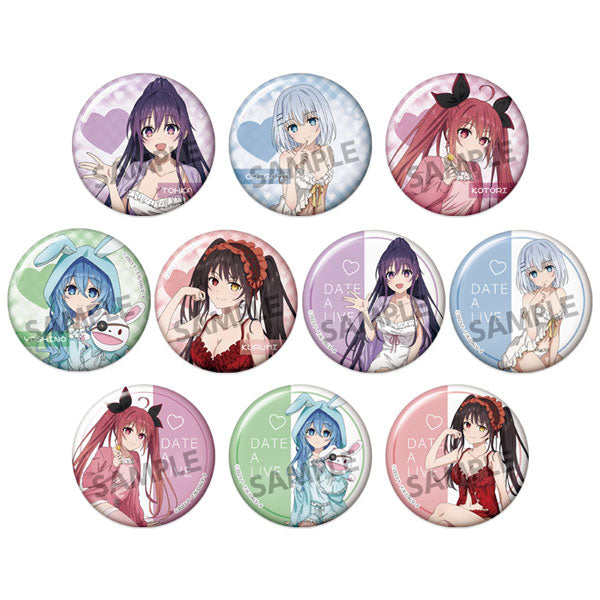 Date A Live V - Newly Illustrated Trading Can Badge - Nightwear