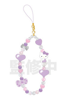 ハローキティ 90sフォンストラップ ヒョウ(パープル) [ティー・シー