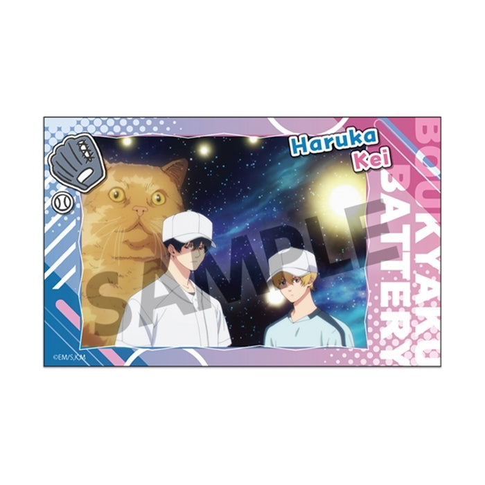 ジャンプ+展　忘却バッテリー　要圭 清峰葉流火 入場特典　イラストカード 忘却バッテリー」葉流火、圭、葵たち5人のオフの日♪ 描き下ろし