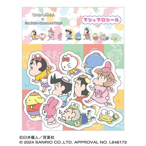 クレヨンしんちゃん×サンリオキャラクターズ マシュマロシール