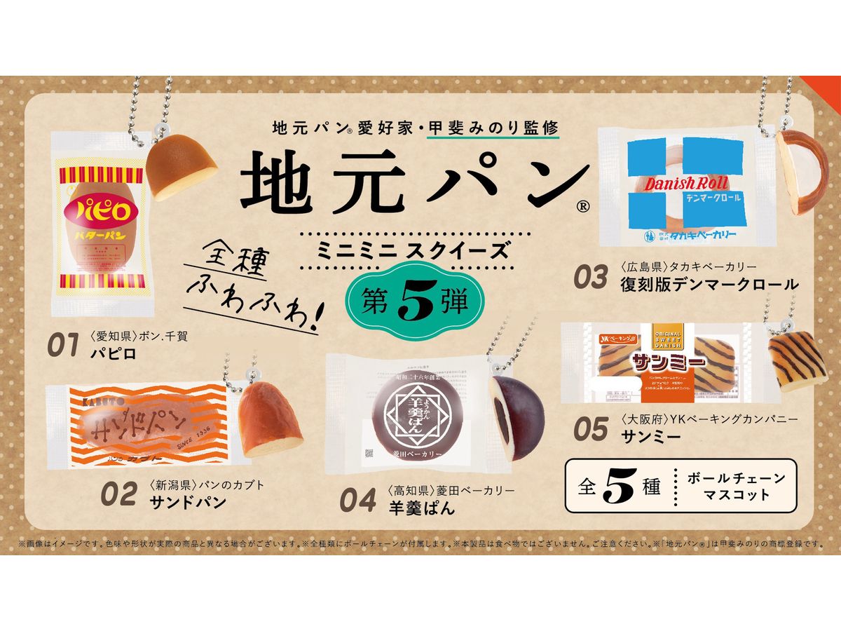 地元パン(R)ミニミニスクイーズ 第5弾 BOX版 1個[ケンエレファント][T  