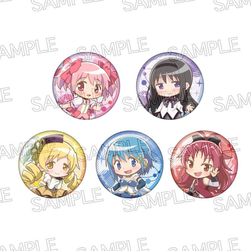 Puella Magi Madoka Magica Deformed Glitter Can Badge Box of 5 [Twinkle][Trading]