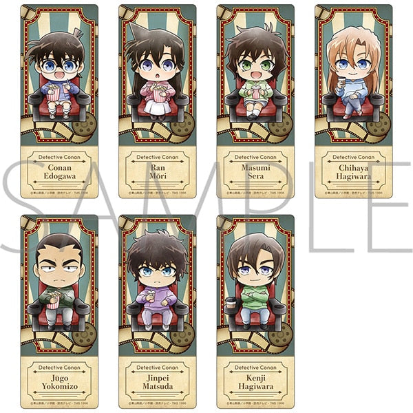 Detective Conan Clear Bookmark Collection Mini Character Movie Viewing 1 Box of 7 Pieces [Movic][Trading]