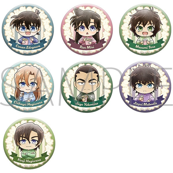 Detective Conan Can Badge Collection Mini Character Movie Watching 1 Box 7 Pieces [Movic][Trading]
