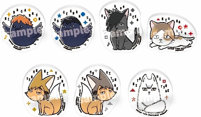 Haikyu!! Mascot Ring Acrylic Charms Box of 7 [Takara Tomy Arts][Trading]