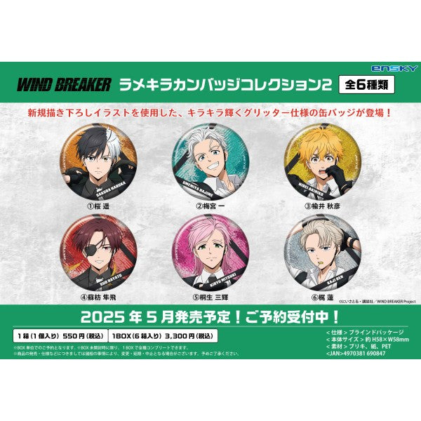 TVアニメ『WIND BREAKER』 ラメキラカンバッジコレクション2 1箱6個入り [エンスカイ][トレーディング]