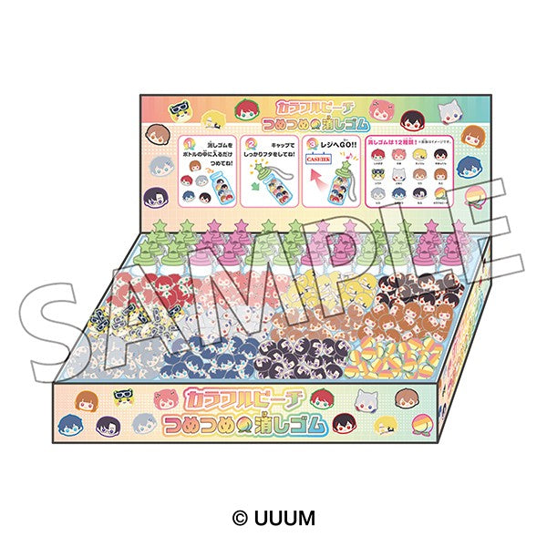 Colorful Peach Mini Eraser (Bottle of 36) 1 box of 36 pieces [Ensky][GOODS]