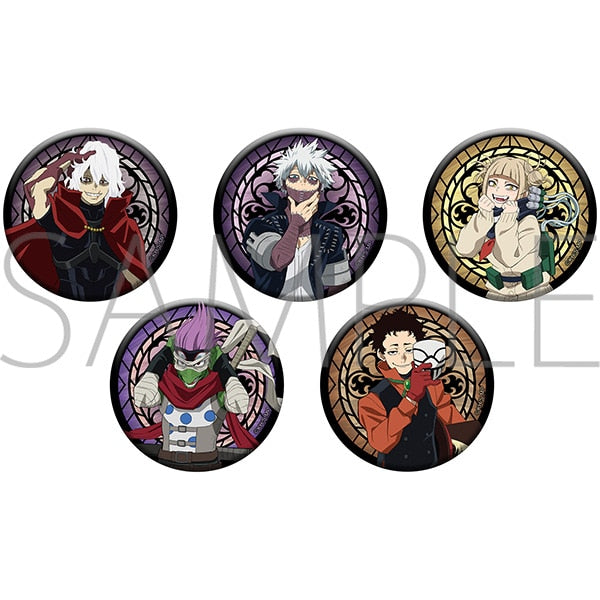 My Hero Academia Stained Glass-style Trading Matte Can Badge (5 types total) 1 box (5 pieces) [Movic][Trading]