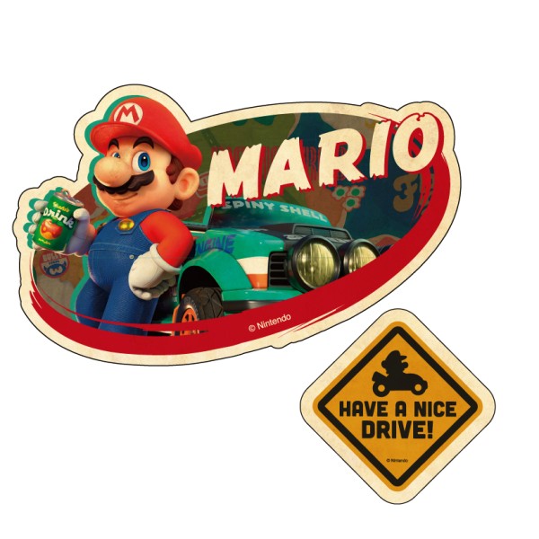 マリオカートワールド トラベルステッカー 2枚セット ①マリオ [エンスカイ][GOODS]