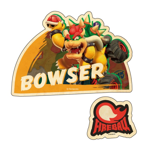 マリオカートワールド トラベルステッカー 2枚セット ④クッパ [エンスカイ][GOODS]