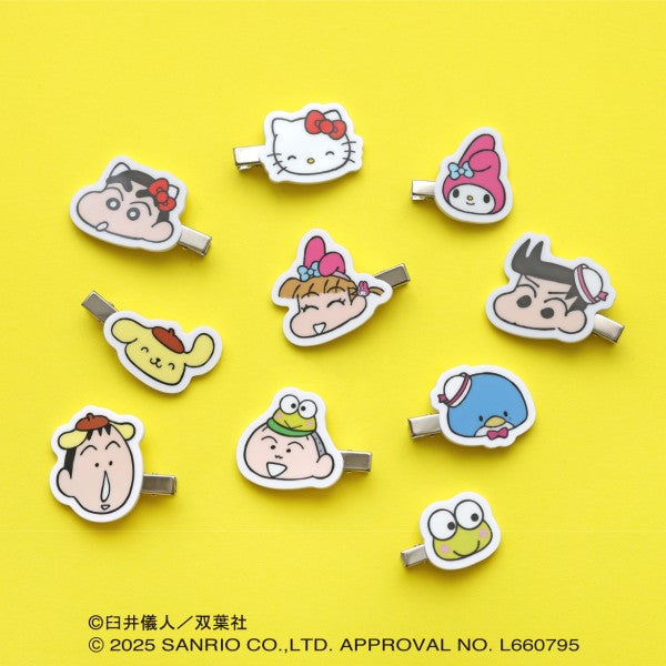 クレヨンしんちゃん×サンリオキャラクターズ アクリルヘアクリップコレクション2 1箱10個入り [エンスカイ][トレーディング]