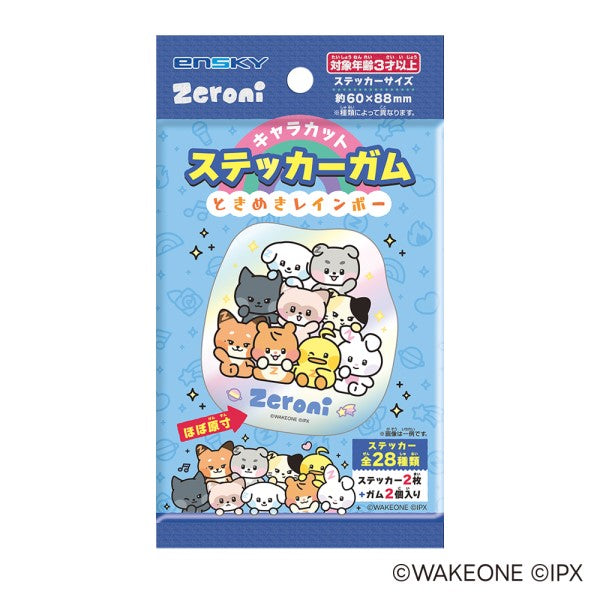 zeroni キャラカットステッカーガム ときめきレインボー 1箱16個入り [エンスカイ][キャンディトイ]
