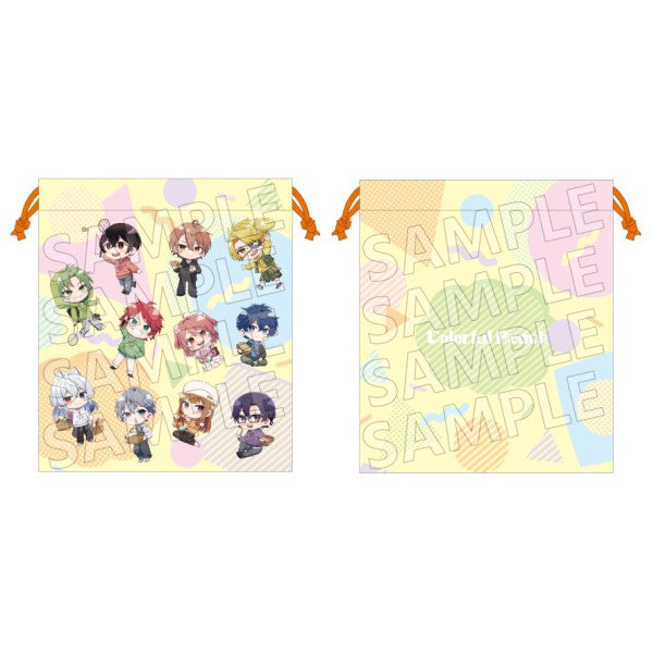 Colorful Peach Drawstring Bag Karapichi Picnic ② [Ensky][GOODS]