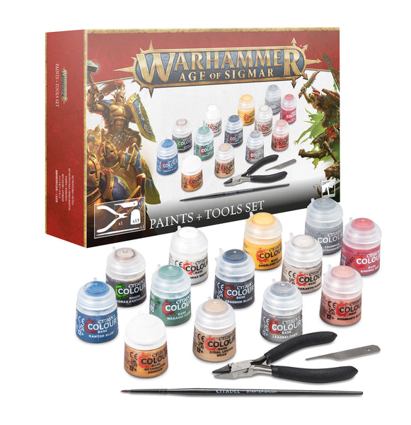 AOS PAINTS + TOOLS SET エイジ・オヴ・シグマー:ペイント+ツールセット [ゲームズワークショップ][ミニチュアゲーム]