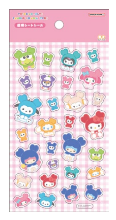 TWICE×サンリオ 透明シートシール TL×SC チェック [サンスター文具][雑貨]