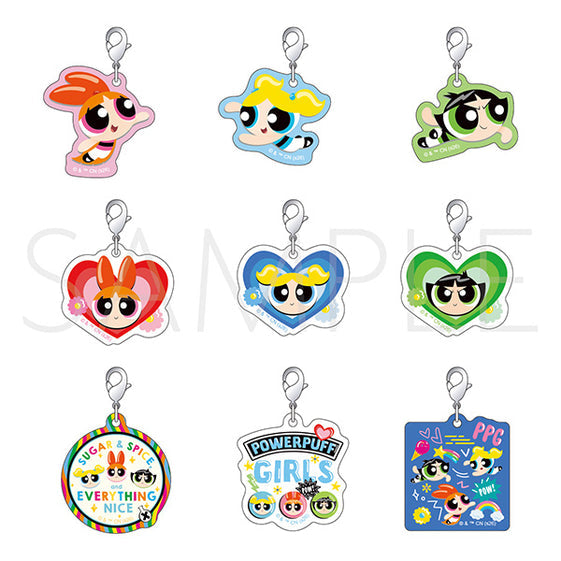 The Powerpuff Girls Acrylic Charm Collection (9 types total) 1 box contains 9 pieces [Movic] [Trading]
