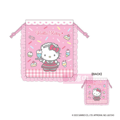 ハローキティ ラブリーフリル巾着 メイド [ティー・シー・ピー][GOODS]