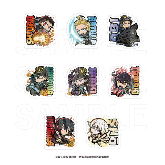 TVアニメ『炎炎ノ消防隊 参ノ章』E-DINER ダイカットステッカーセット(ミニキャラver.) [イーディス][GOODS]