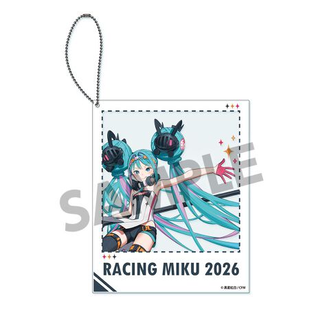 Racing Miku 2026 Key Visual 2 Ver. Polaroid-style Acrylic Keychain [Hobby Stock][GOODS]