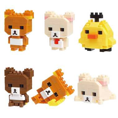 mininanoblock NBMC_17 Rilakkuma (Box of 6) [Kawada][Building Blocks]