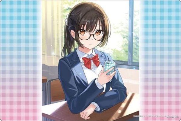 Bushiroad Rubber Mat Collection V2 Vol. 1386 Fujimi Fantasia Bunko 【Good News】The Plain Girl I Was Engaged To Is Only Cute At Home. "Yuika Watanae" School Ver. [Bushiroad][Card Supplies]
