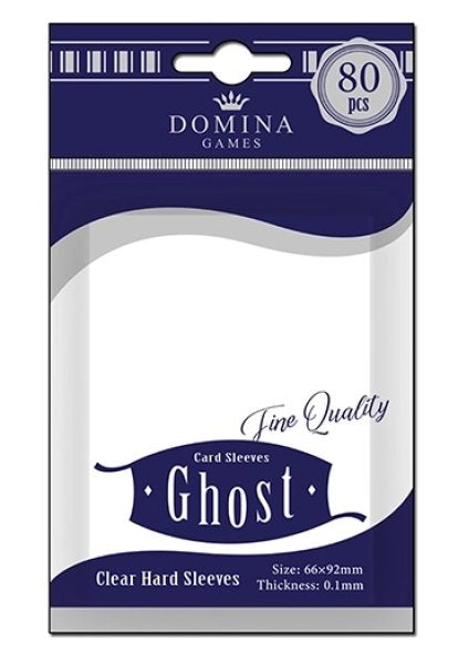 Card Sleeves Ghost レギュラーサイズスリーブ 「クリアハード」 [DOMINA  GAMES][カードサプライ]