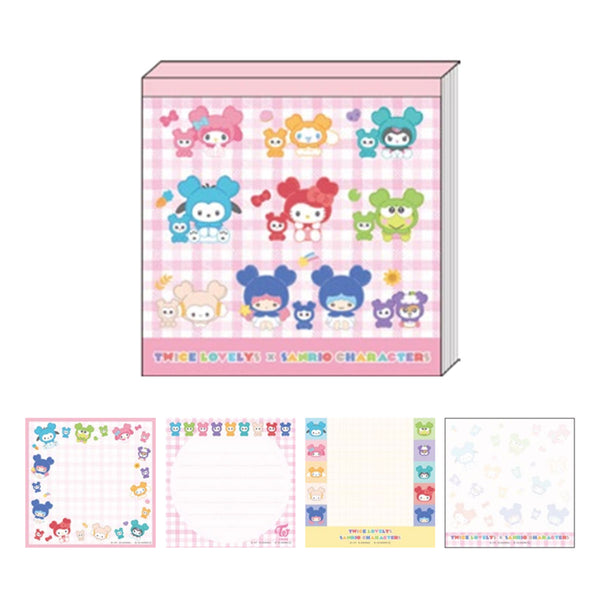 TWICE×サンリオ スクエアメモ TL×SC チェック [サンスター文具][雑貨]