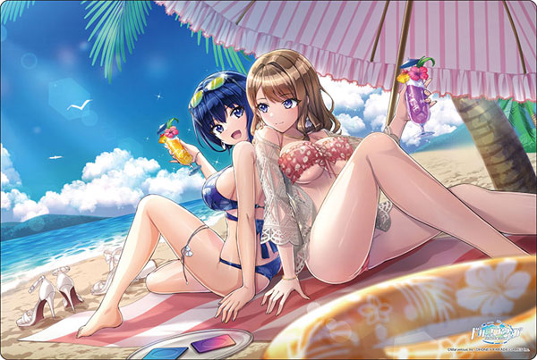 Bushiroad Rubber Mat Collection V2 Vol.1833 Dolphin Wave "Michiru & Shion" Cool Model's Vacation? ver. [Bushiroad][Card Supplies]