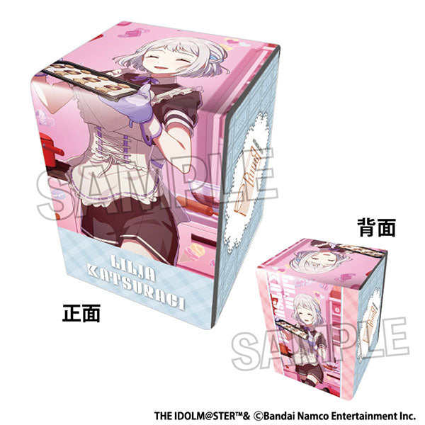 The Idolmaster Gakuen Illustration Leather Deck Case NT White Line '25 Valentine Riria Kazuragi [PROOF] [Card Supplies]