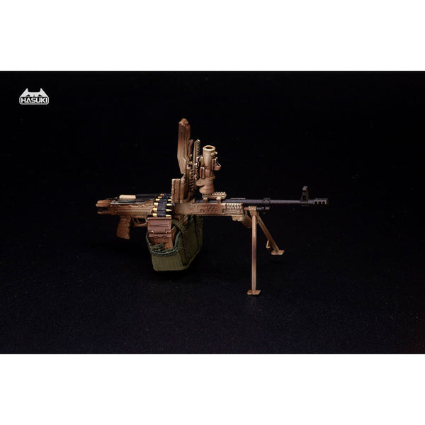 WM-05B 汎用機関銃セット デザートカモフラージュ 1/12 アクションフィギュア用完成品オプションパーツ [HASUKI][フィギュア]
