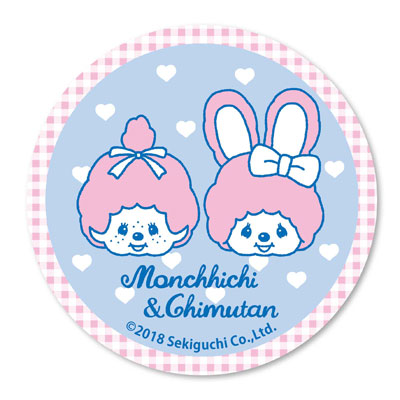缶バッチ モンチッチ&チムたん/E [ベルハウス][GOODS]