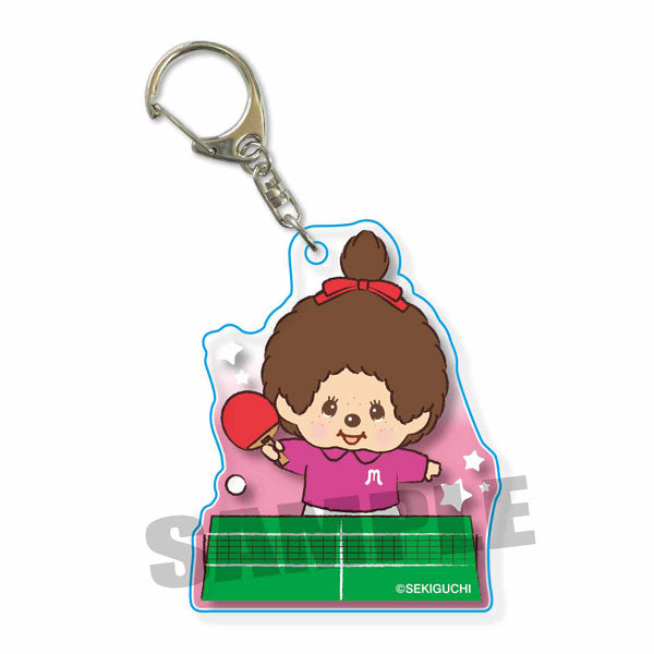 アクリルキーホルダー モンチッチ スポーツ/卓球 [ベルハウス][GOODS]