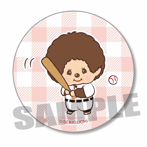 缶バッジ モンチッチ スポーツ/野球 [ベルハウス][GOODS]