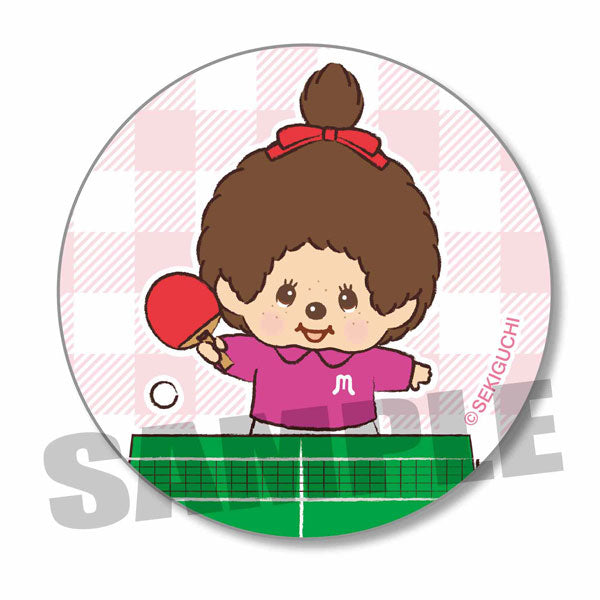 缶バッジ モンチッチ スポーツ/卓球 [ベルハウス][GOODS]