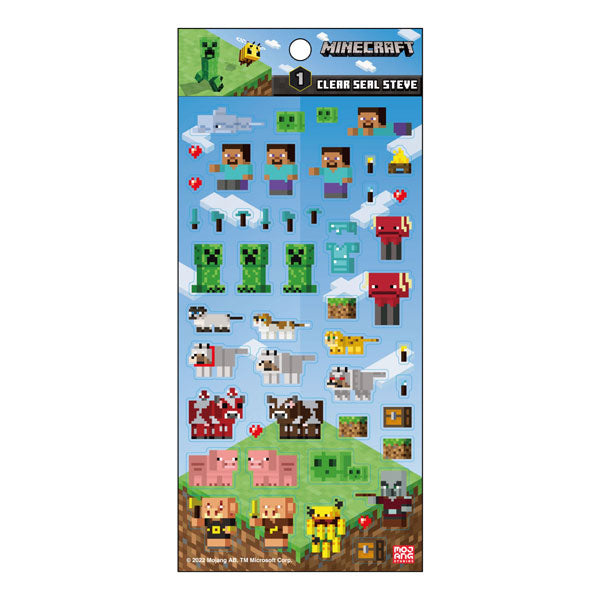 MINECRAFT マインクラフト クリアシール/①Steve [エンスカイ][GOODS]