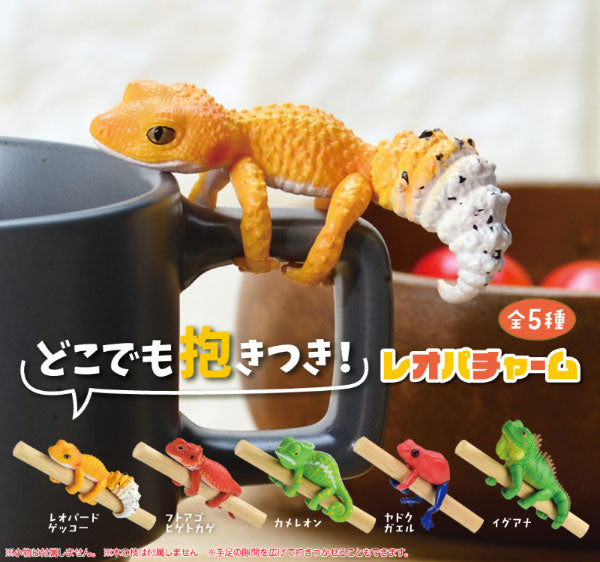 どこでも抱きつきレオパチャーム 1箱10個入り [エール]