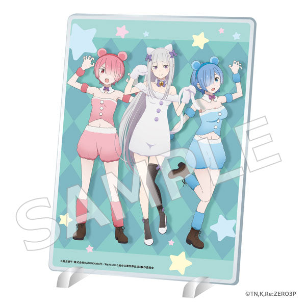 「Re:ゼロから始める異世界生活」アクリルパネル ふわふわどうぶつコスver. [KADOKAWA][GOODS]