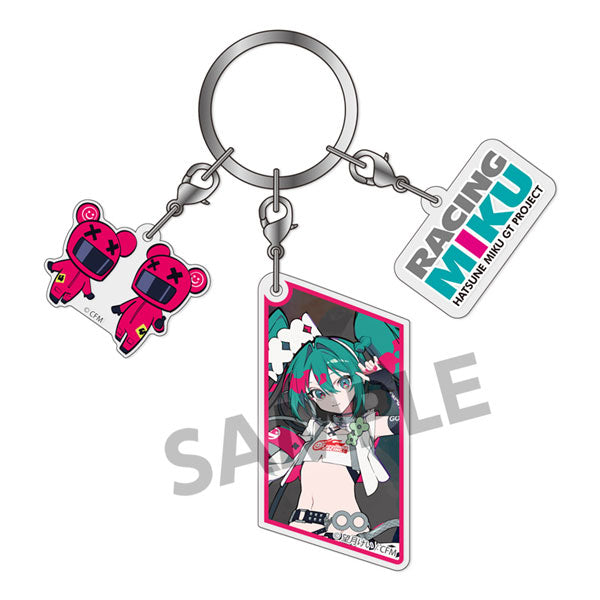 レーシングミク 2025 キービジュアル1 Ver. 3連アクリルキーホルダー [ホビーストック][GOODS]