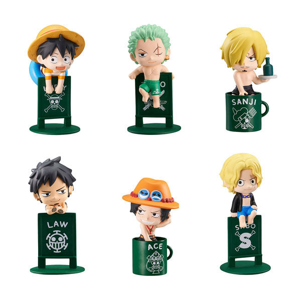 お茶友シリーズ ONE PIECE 海賊たちのバカンス 1箱8個入り [メガハウス][トレーディング]