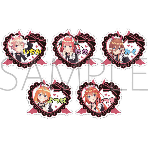 The Quintessential Quintuplets* Name Badge Collection (Little Devil Maid) 1 Box / 5 Pieces [Movic][Trading]