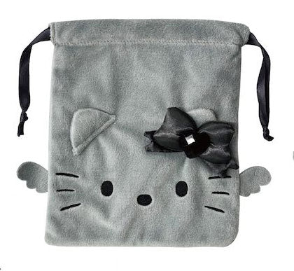 ハローキティ フェイス巾着 グレー [ティー・シー・ピー][GOODS]