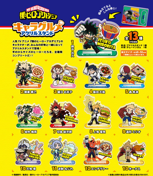 僕のヒーローアカデミア キャラグルメアクリルスタンド(ガム) 1箱20個入り [エフトイズ・ コンフェクト][キャンディトイ]