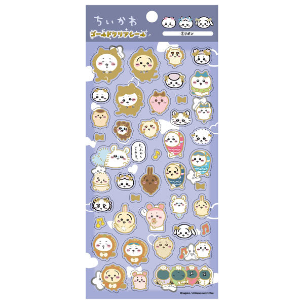 ちいかわゴールドクリアシール ① リボン [エンスカイ][GOODS]