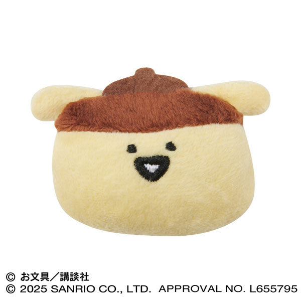 ポムポムプリン×お文具といっしょ もふもふバッジ ②プリンさん [エンスカイ][GOODS]