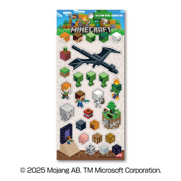 MINECRAFT マインクラフト クリアシール ⑧ISOMETRIC [エンスカイ][GOODS]