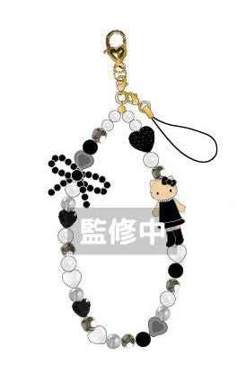 ハローキティ フォンストラップ ブラック [ティー・シー・ピー][GOODS]