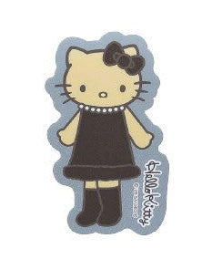 ハローキティ ダイカットステッカー ブラックドレス [ティー・シー・ピー][GOODS]