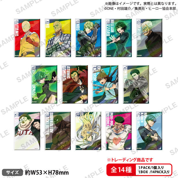 アニメ「ワンパンマン」 トレーディングしかくいホログラム缶バッジ 1箱14個入り [ブシロード クリエイティブ][トレーディング]