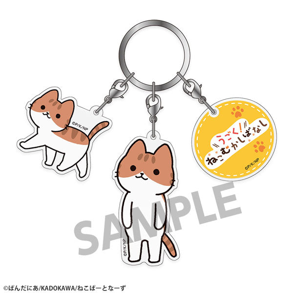 Moving! Cat Folk Tale 3-Charm Acrylic Keychain: Chatora [Hobby Stock][GOODS]